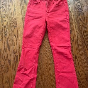 Mother The Hustler Fray Ankle - Red